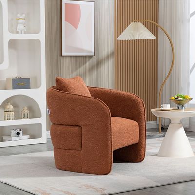 Vinci 1-Seater Fabric Accent Chair - Rustic Brown - With 2-Year Warranty